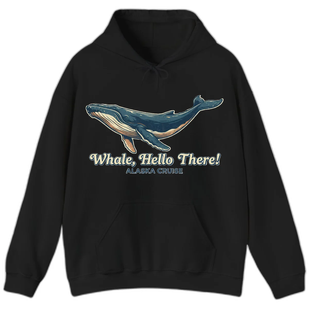 A01 Whale Hello Cruise Hoodie in Black
