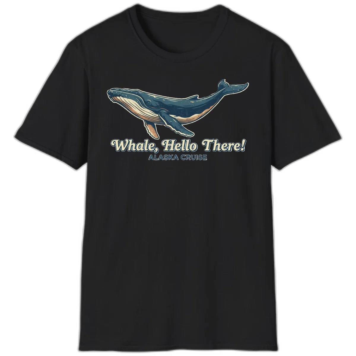 A01 Whale Hello Cruise Tshirt in Black