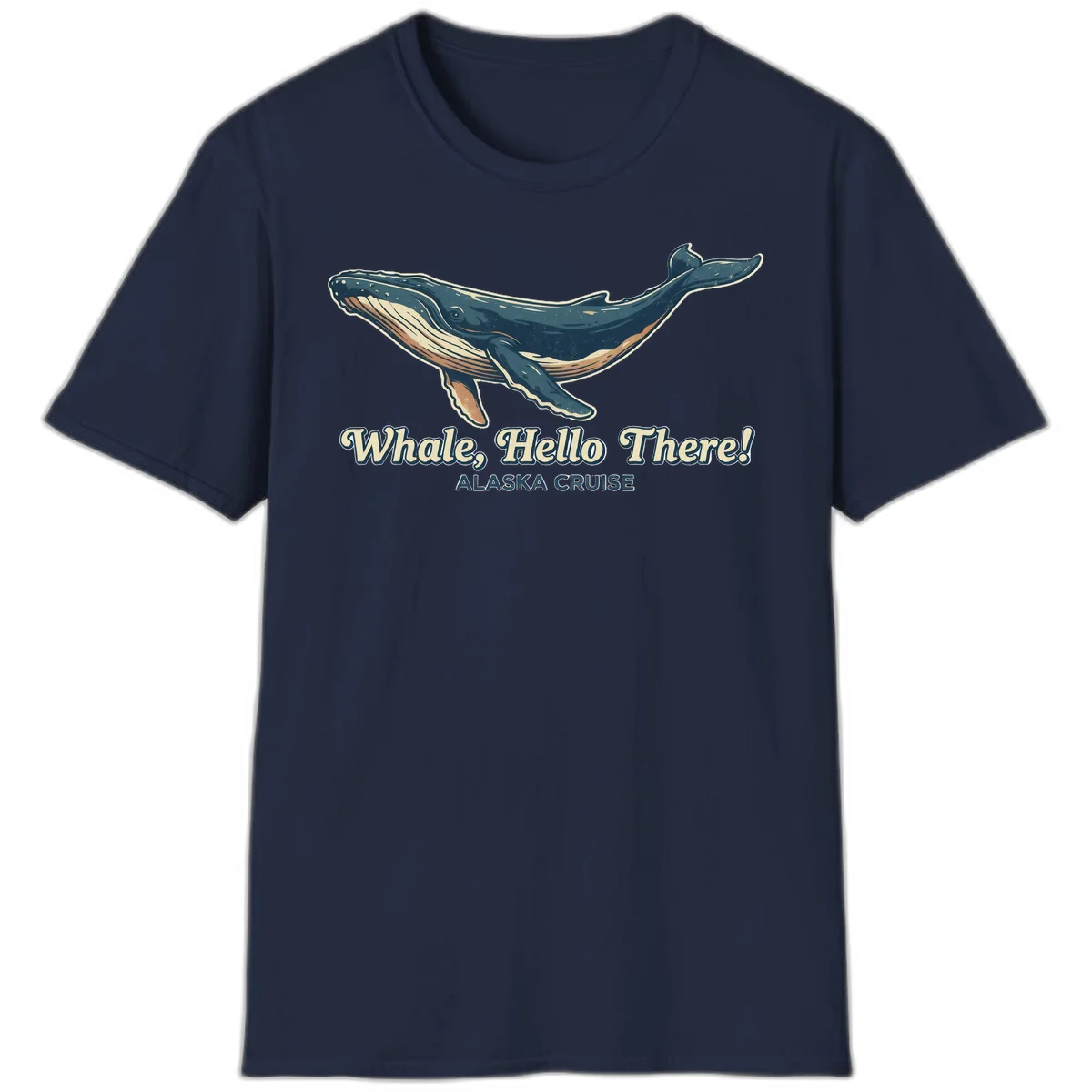 A01 Whale Hello Cruise Tshirt in Navy