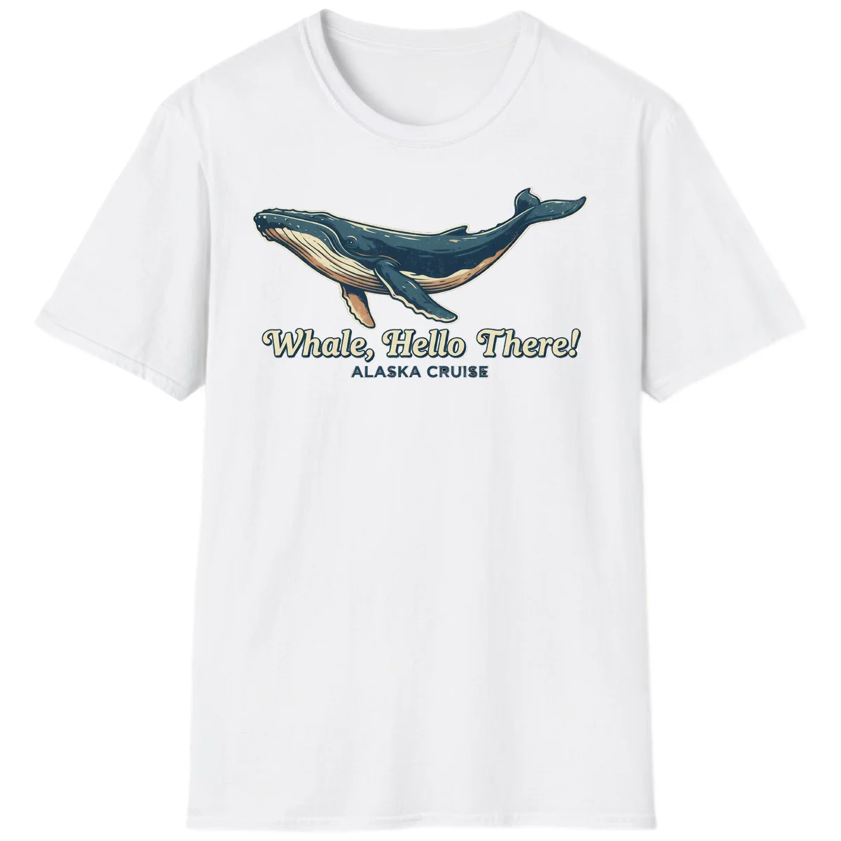 A01 Whale Hello Cruise Tshirt in White