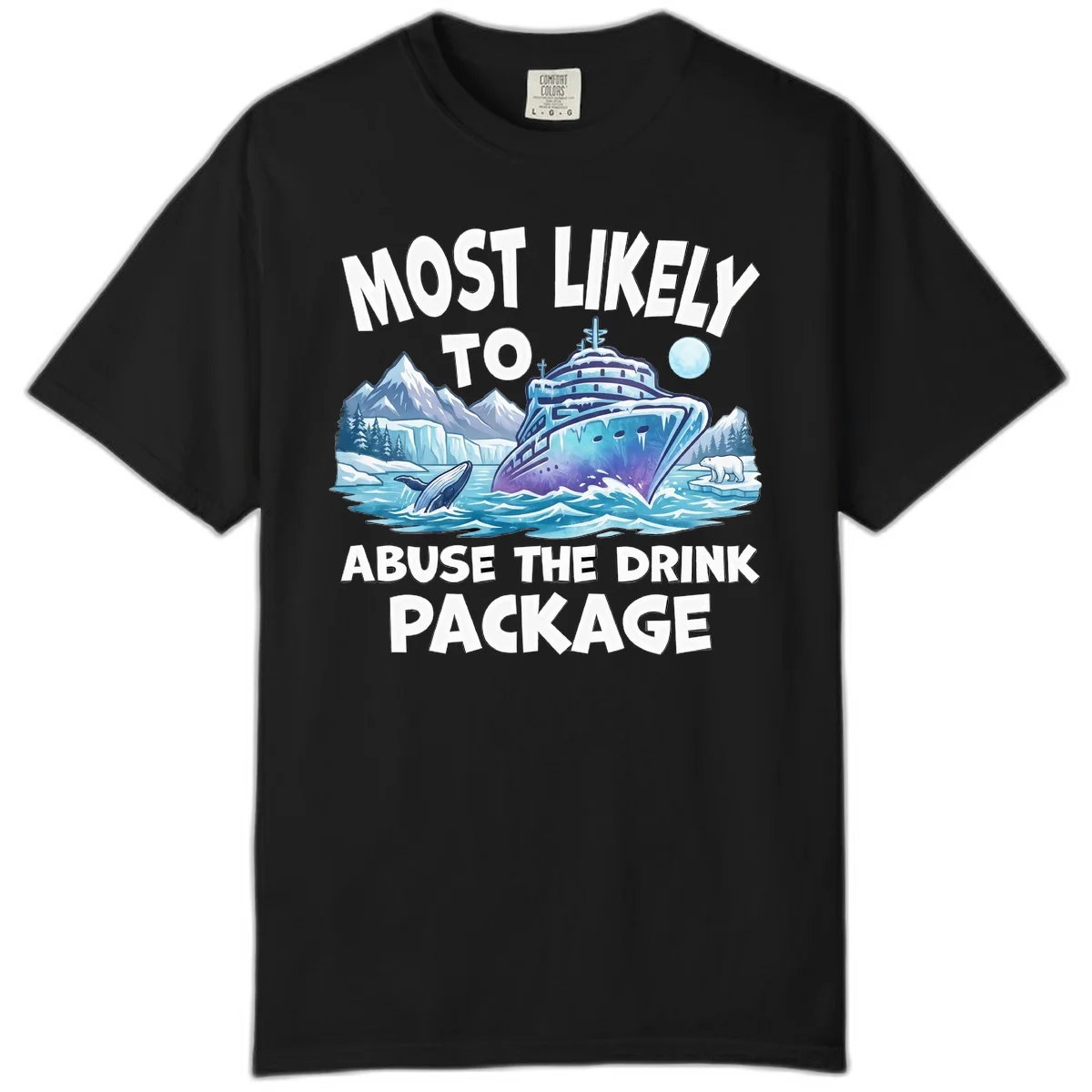 A02 Drink Package Abuse Comfort Color Tee in Black