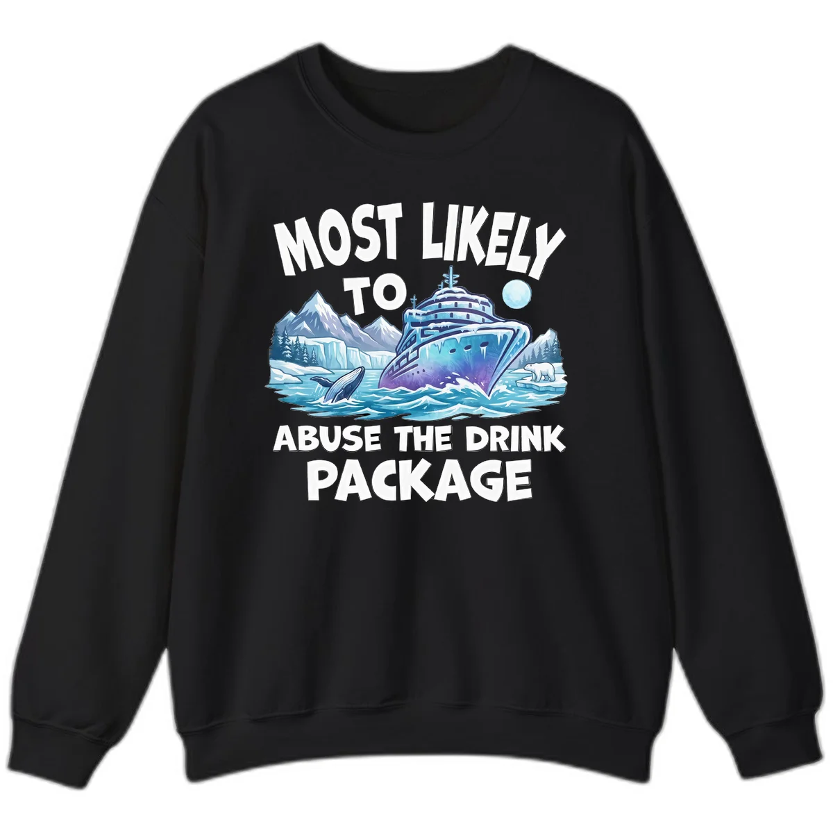 A02 Drink Package Abuse Sweatshirt in Black