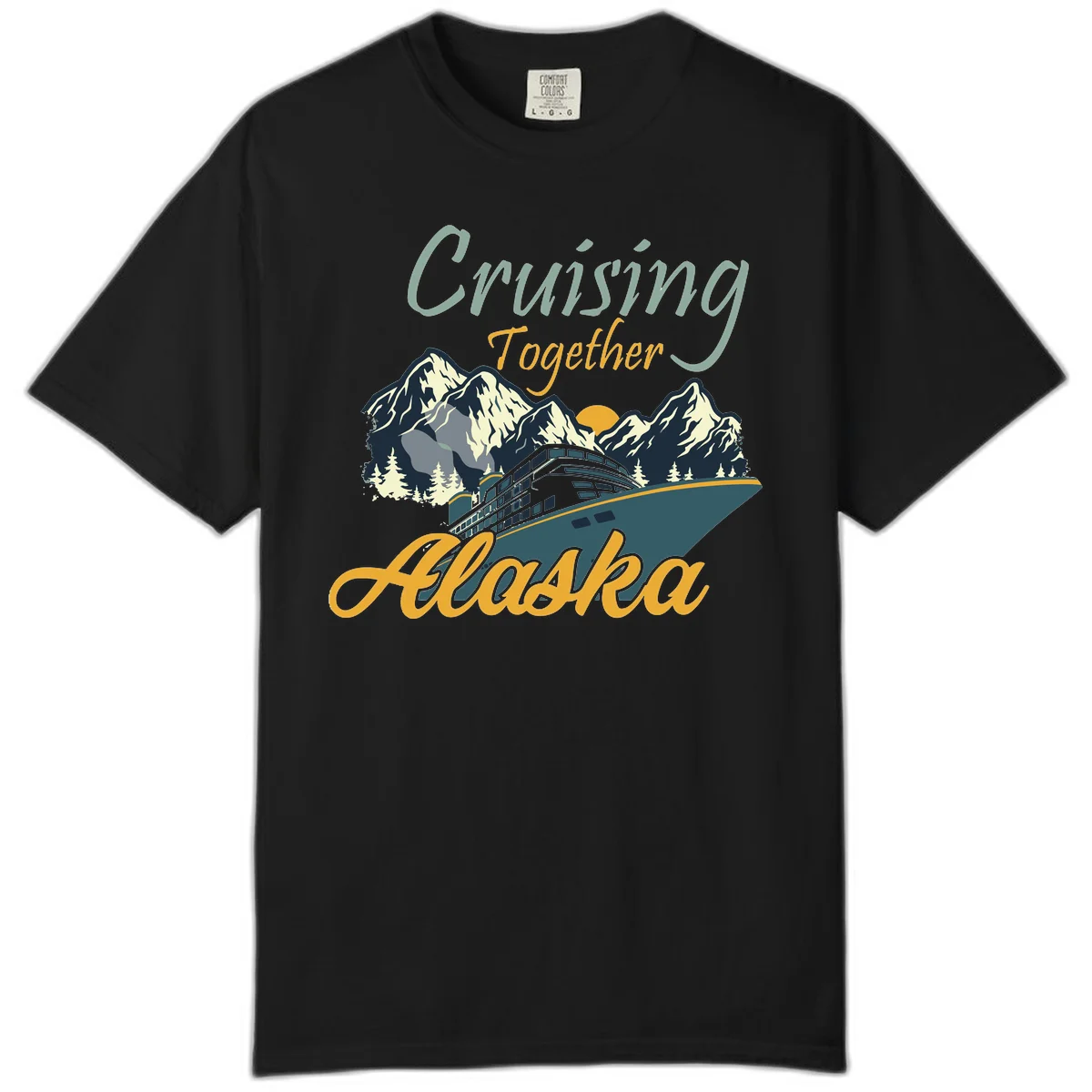 A03 Cruising Together Family Comfort Color Tee in Black