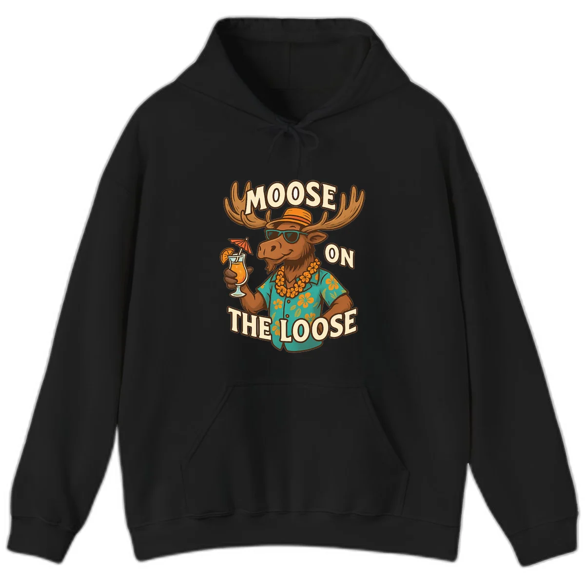 A04 Moose On The Loose Hoodie in Black