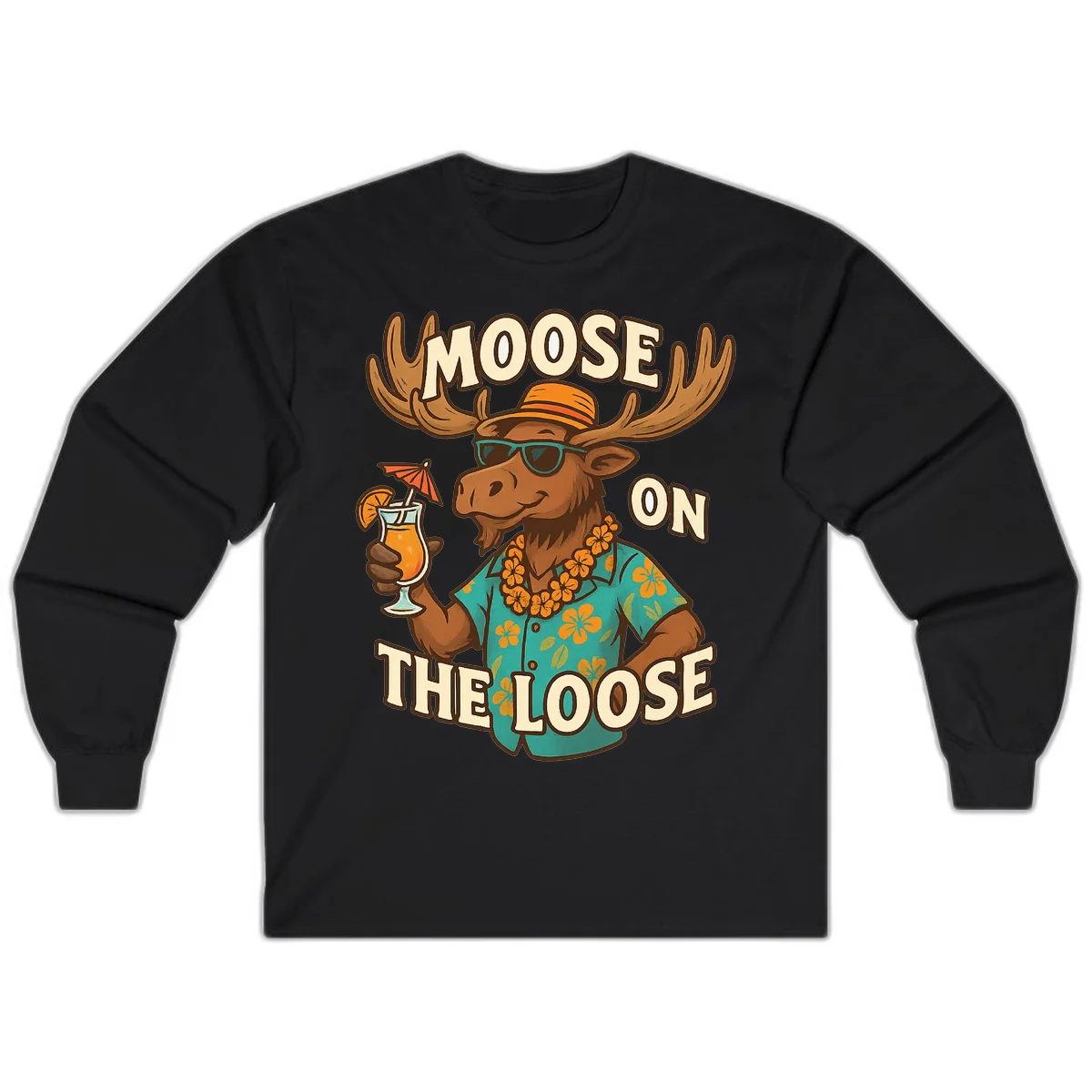 A04 Moose On The Loose Long Sleeve in Black