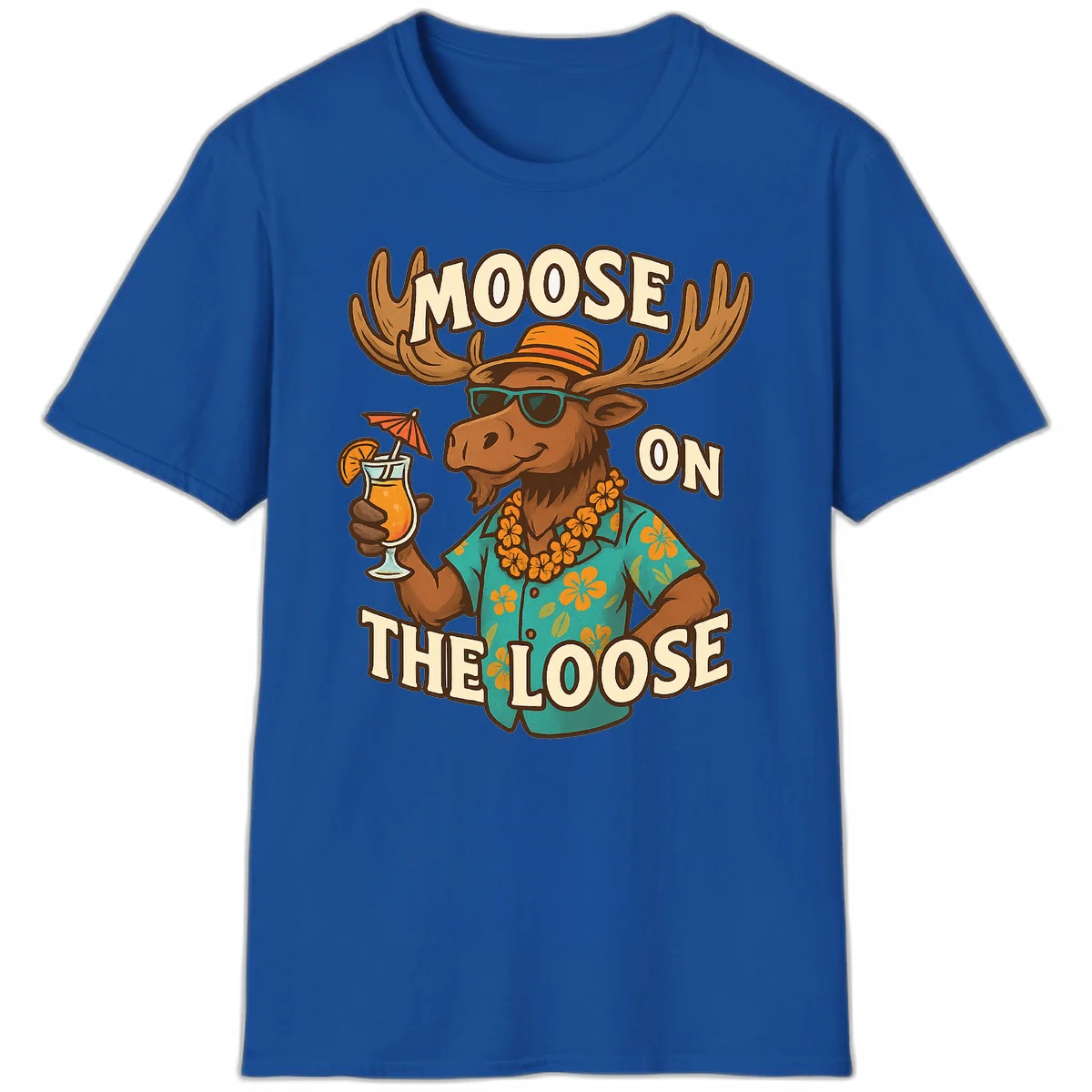 A04 Moose On The Loose Tshirt in Royal