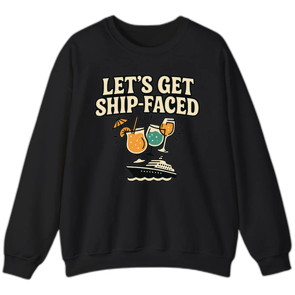A05 Ship Faced Cruise Sweatshirt in Black