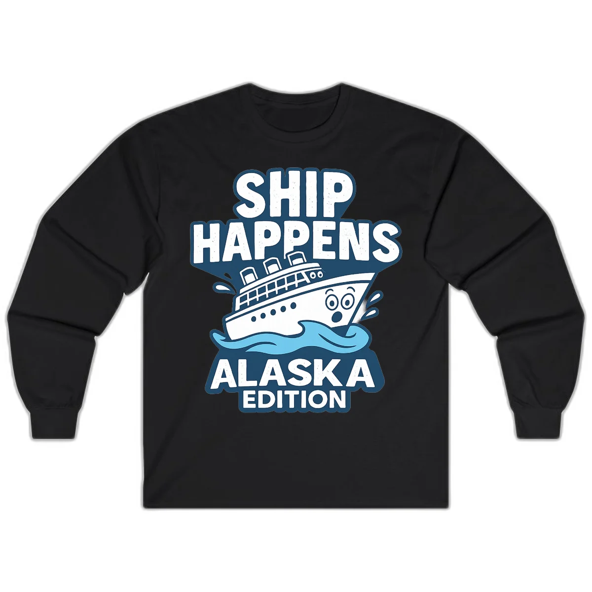 A07 Ship Happens Alaska Long Sleeve in Black