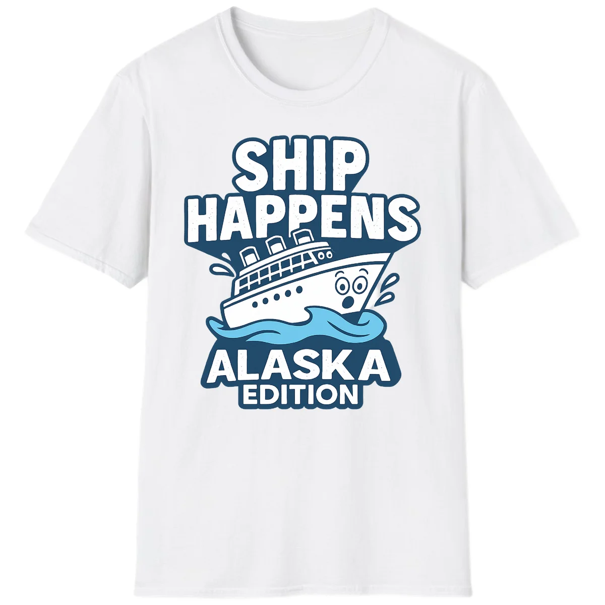 A07 Ship Happens Alaska Tshirt in White