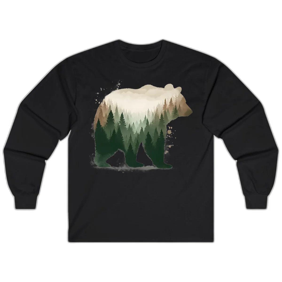 A10 Alaska Bear Forest Long Sleeve in Black