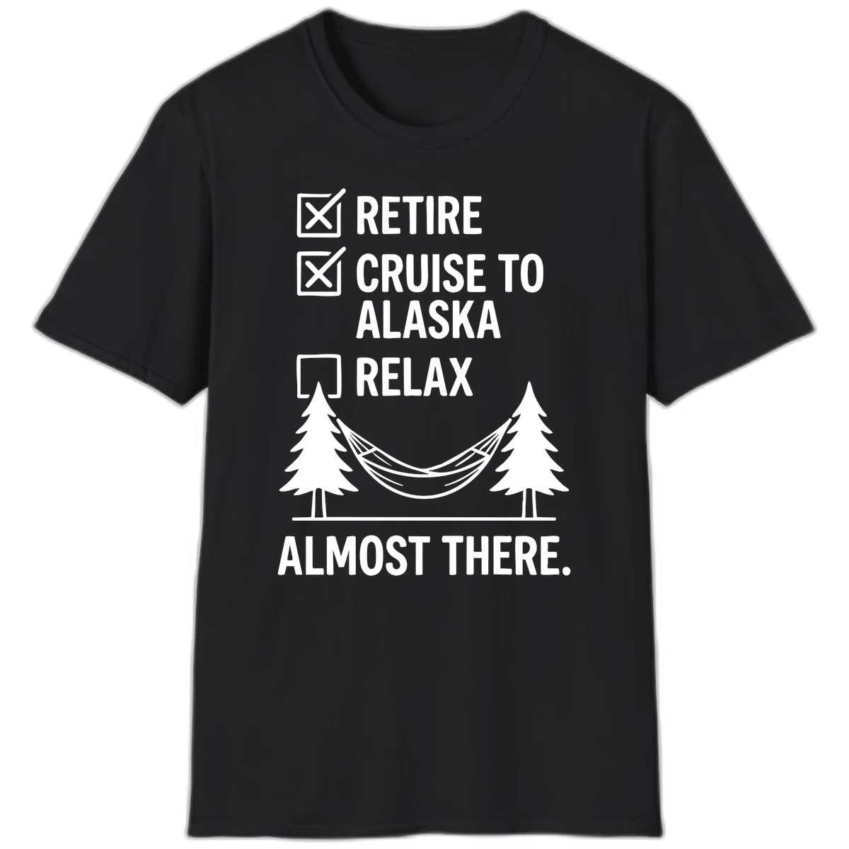 A11 Retirement Cruise Checklist Tshirt in Black