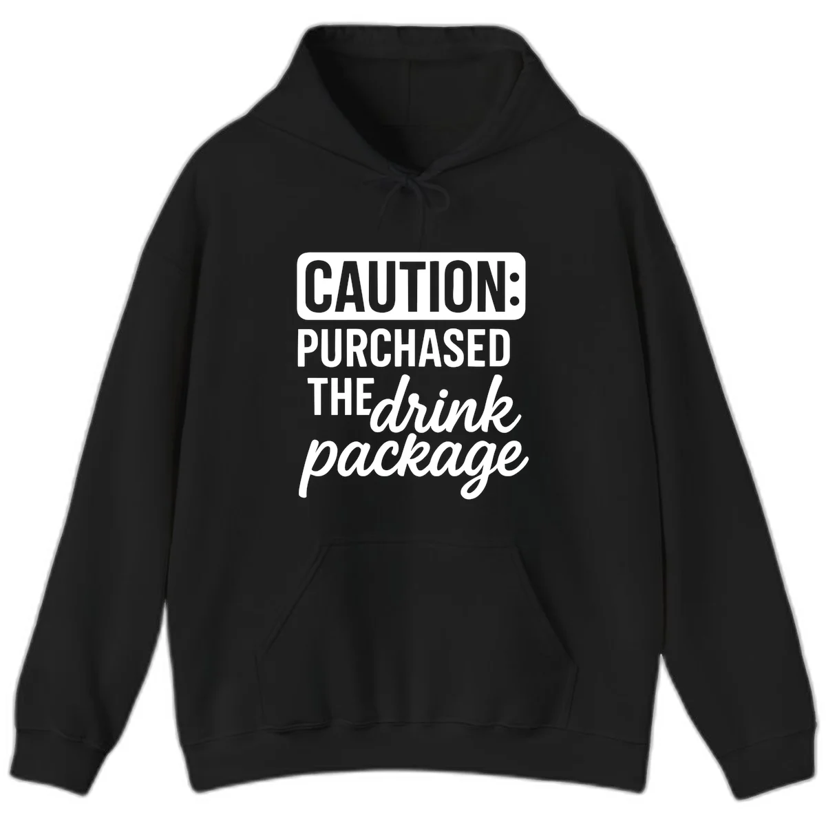 A14 Drink Package Caution Hoodie in Black
