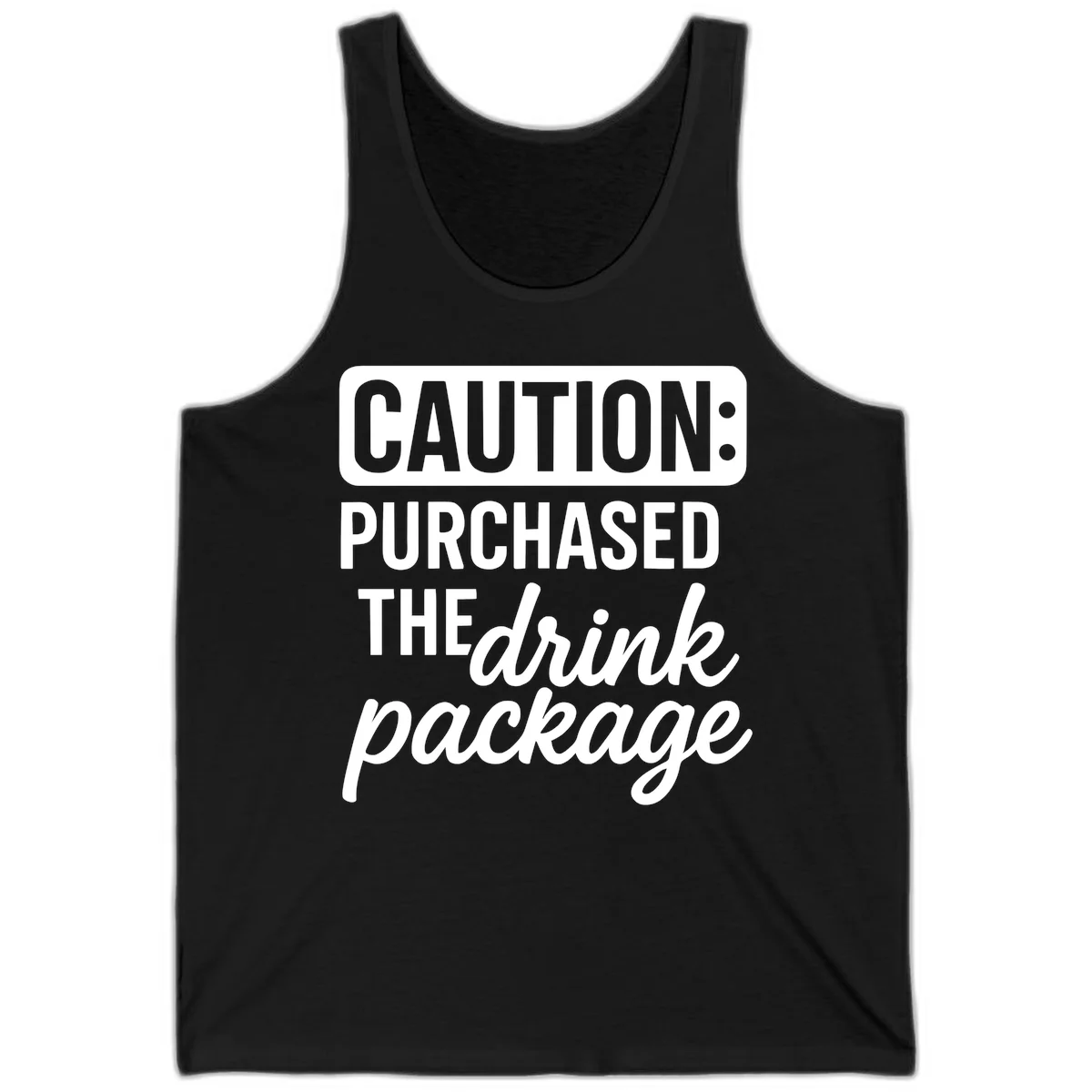 A14 Drink Package Caution Tank in Black