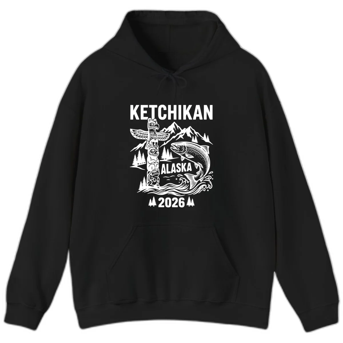 A15 Ketchikan Cruise Port Hoodie in Black