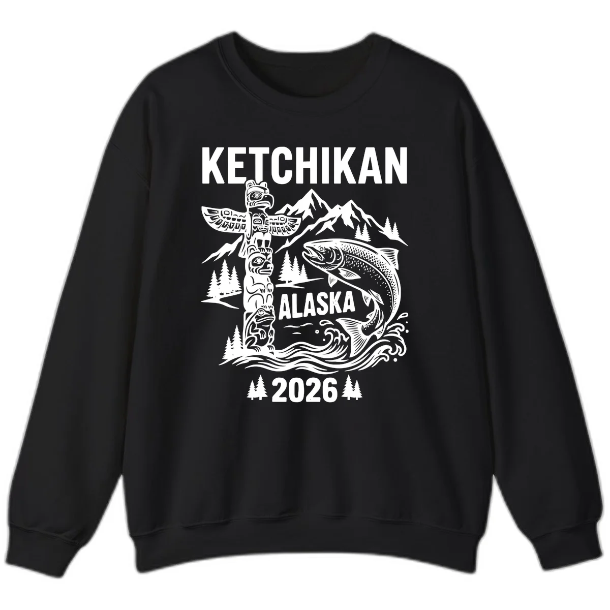 A15 Ketchikan Cruise Port Sweatshirt in Black