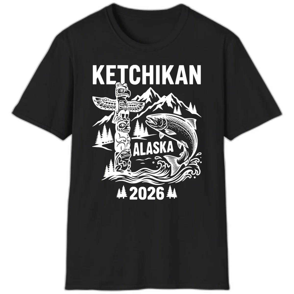A15 Ketchikan Cruise Port Tshirt in Black