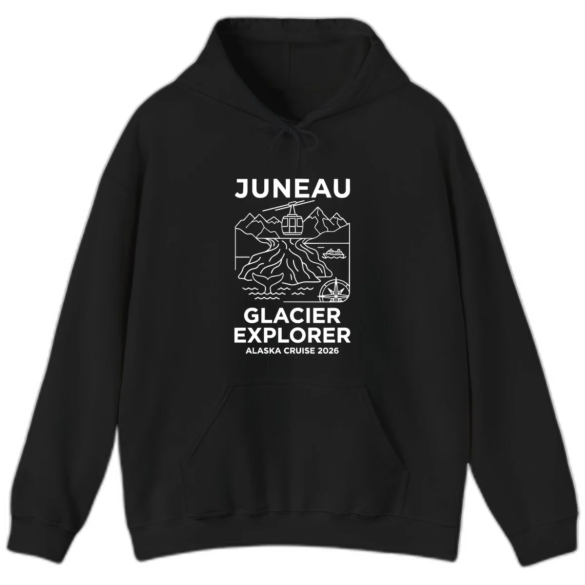 A16 Juneau Glacier Cruise Hoodie in Black