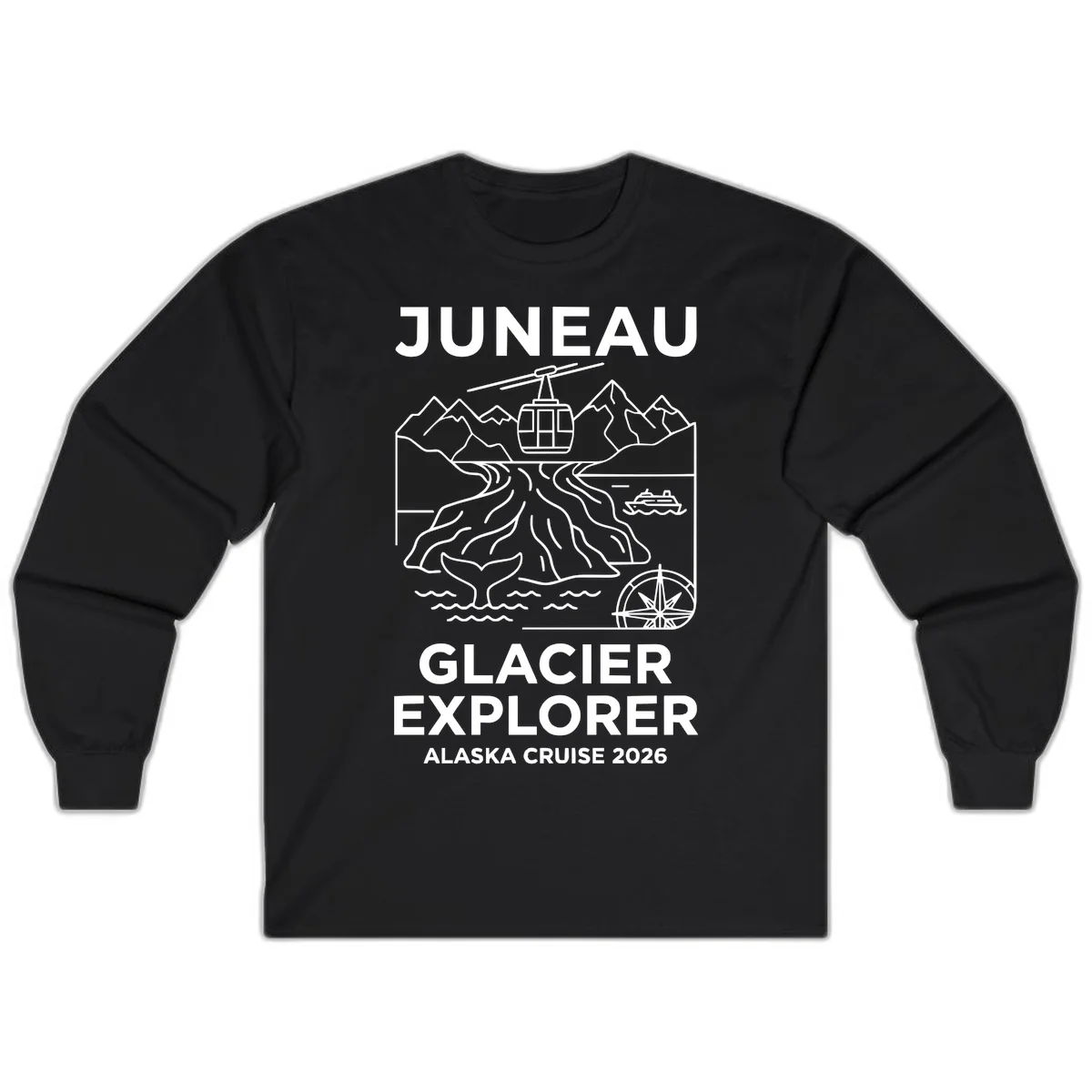 A16 Juneau Glacier Cruise Long Sleeve in Black