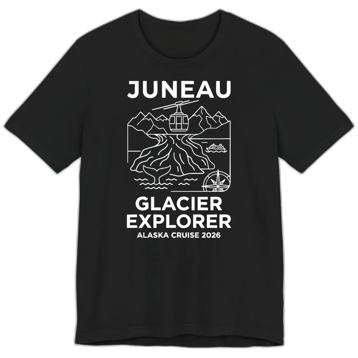 A16 Juneau Glacier Cruise Premium Tee in Black