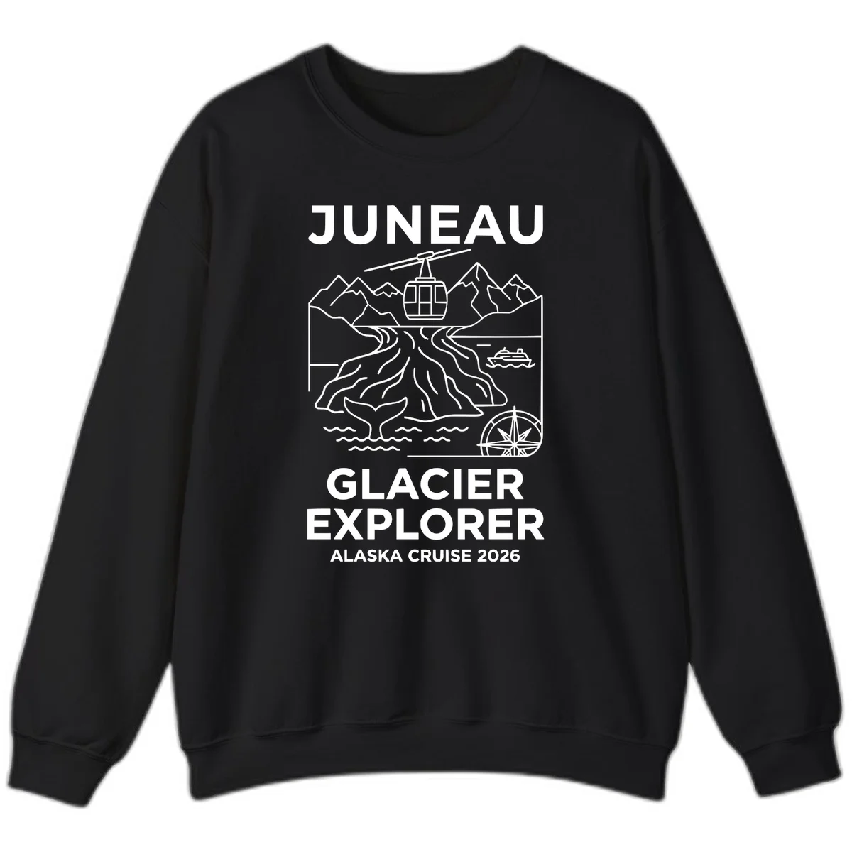 A16 Juneau Glacier Cruise Sweatshirt in Black