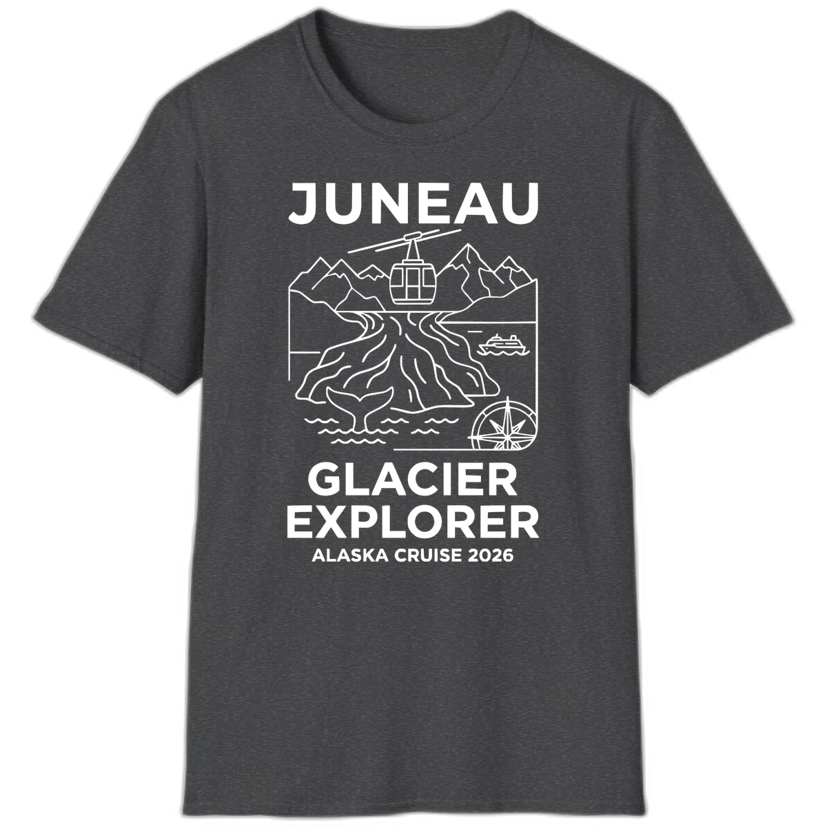 A16 Juneau Glacier Cruise Tshirt in Dark Heather
