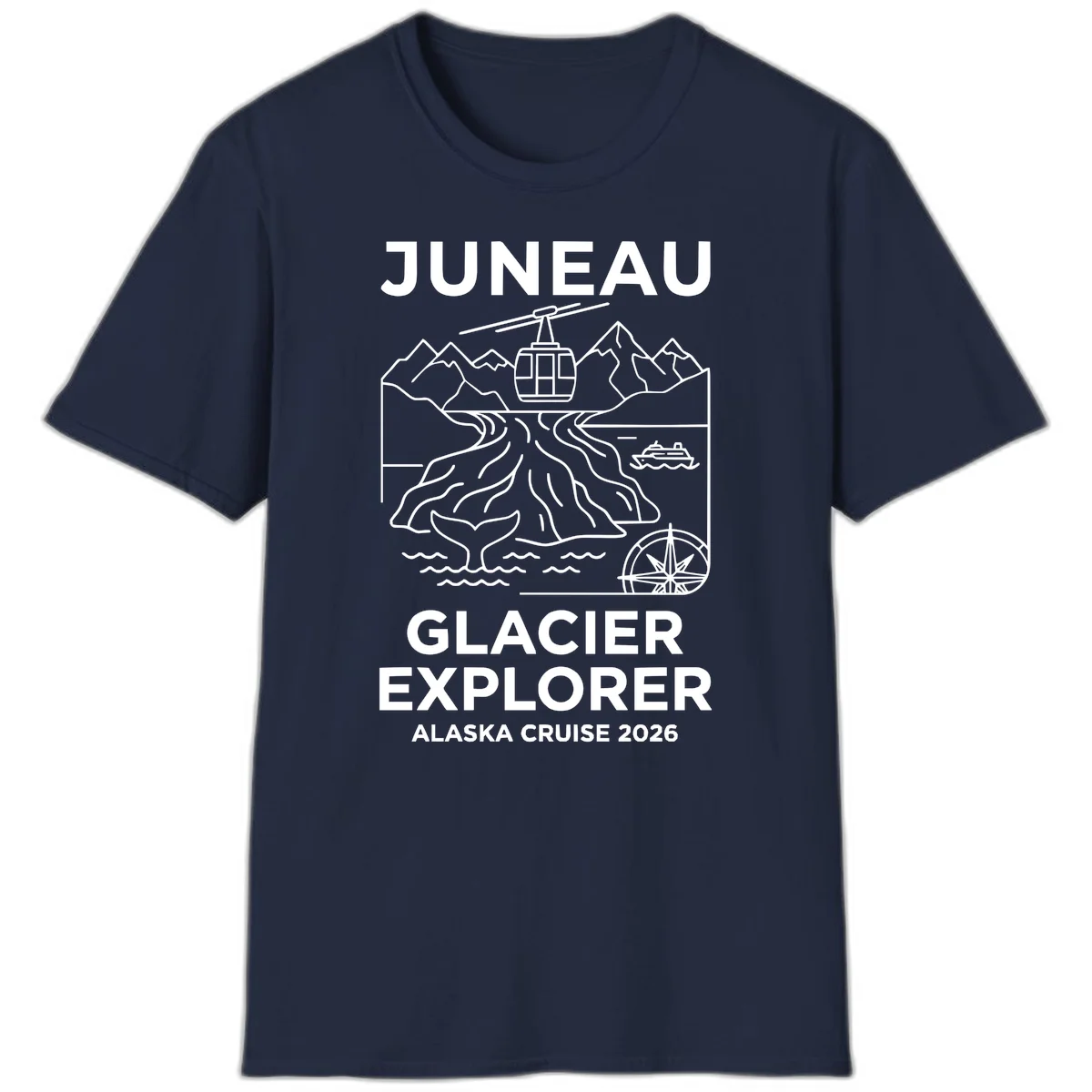 A16 Juneau Glacier Cruise Tshirt in Navy