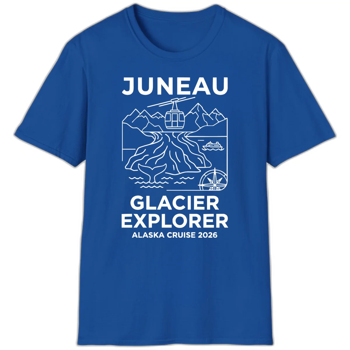 A16 Juneau Glacier Cruise Tshirt in Royal