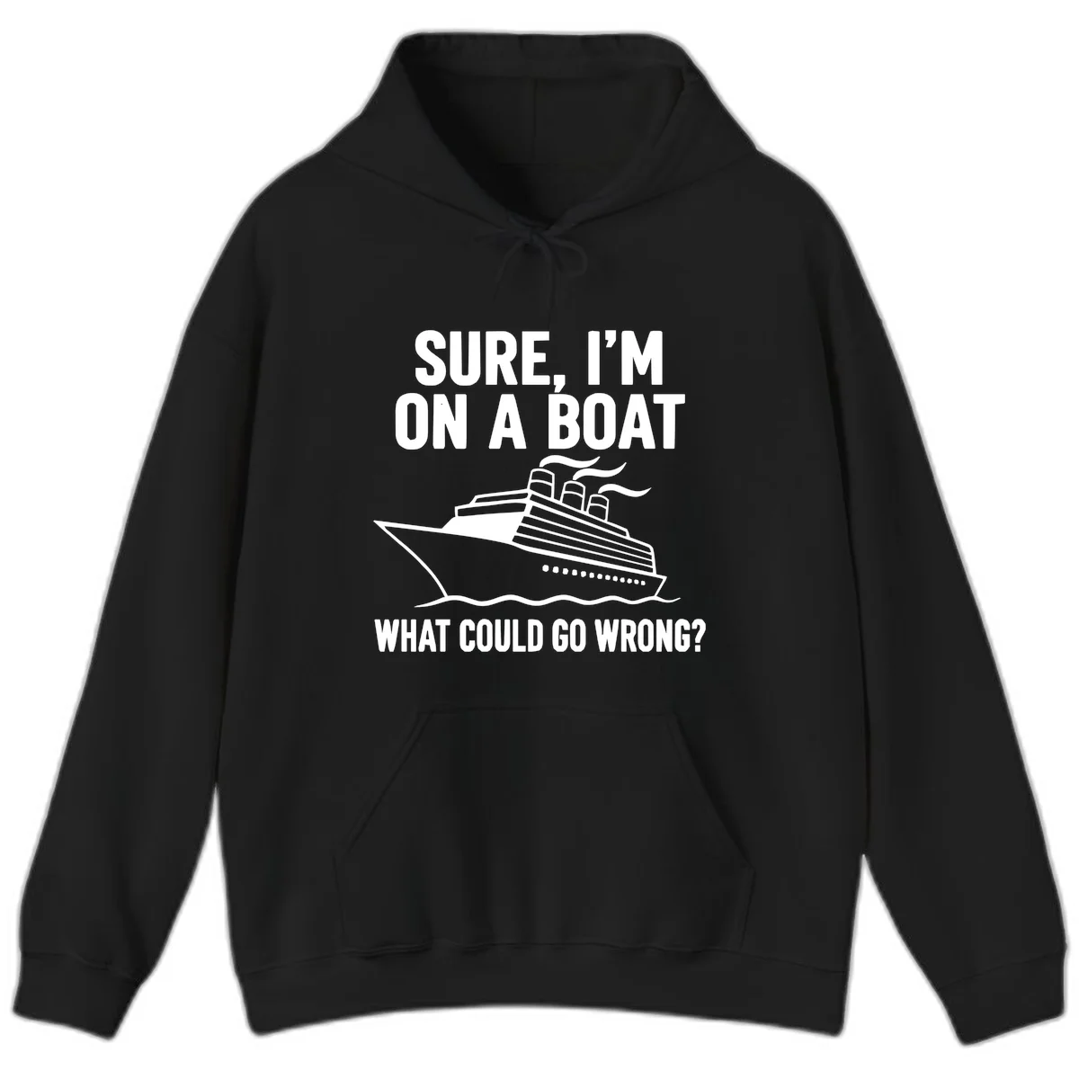 A17 Boat What Could Go Wrong Hoodie in Black