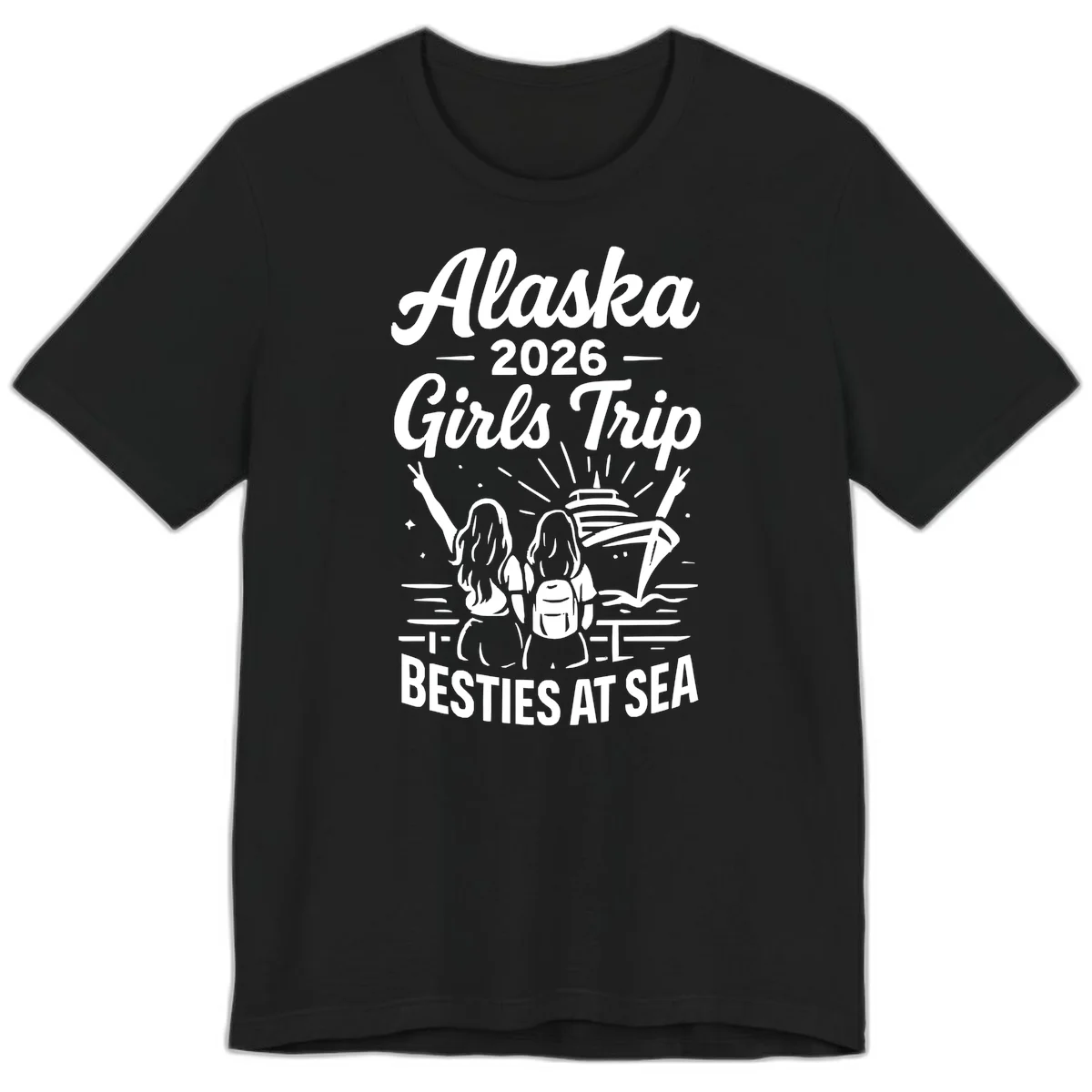 A18 Girls Trip Cruise Premium Tee in Black