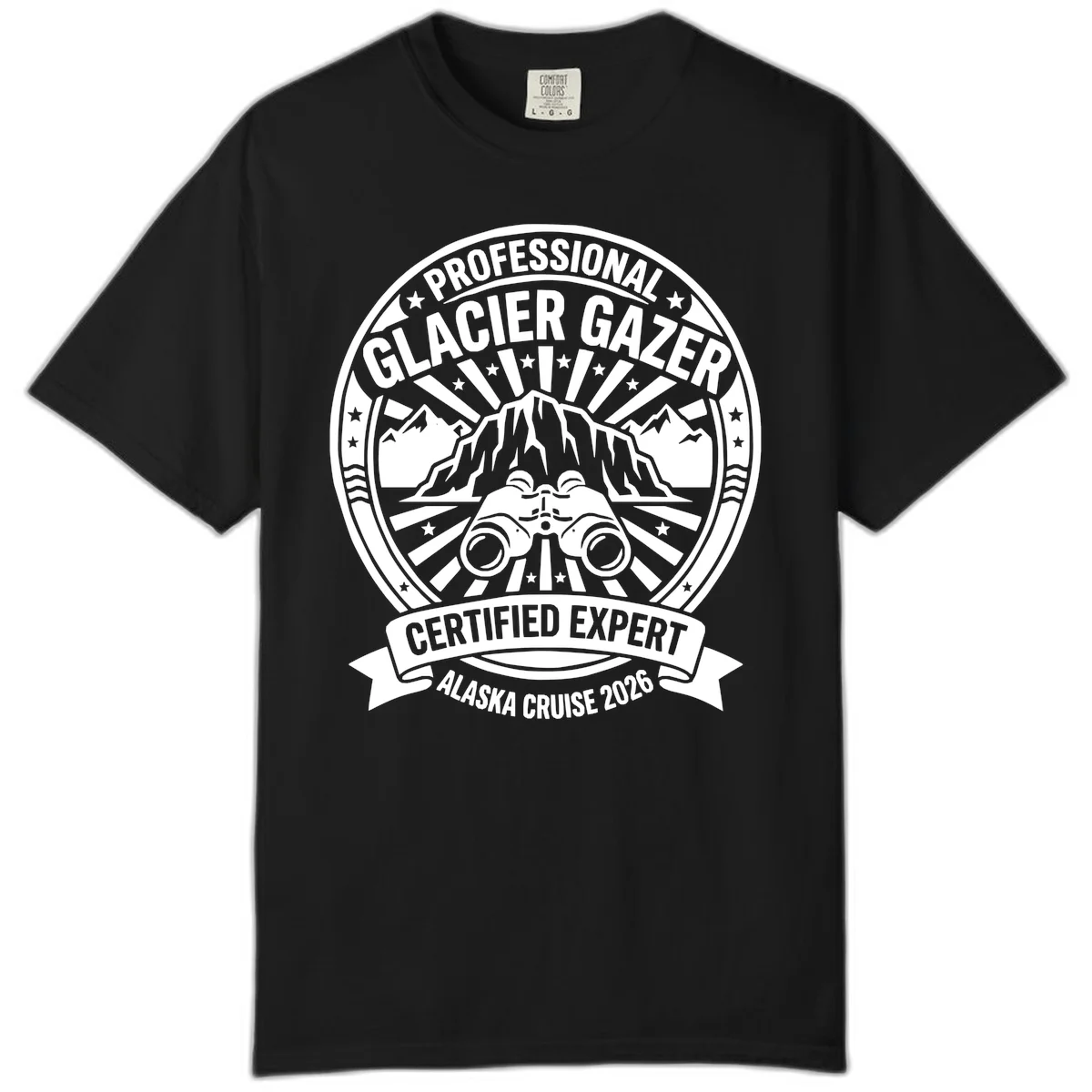 A19 Glacier Gazer Expert Comfort Color Tee in Black