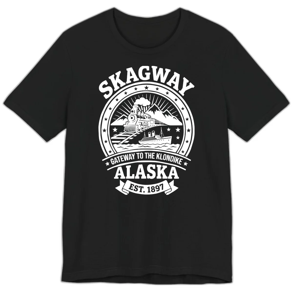 A20 Skagway Klondike Cruise Premium Tee in Black