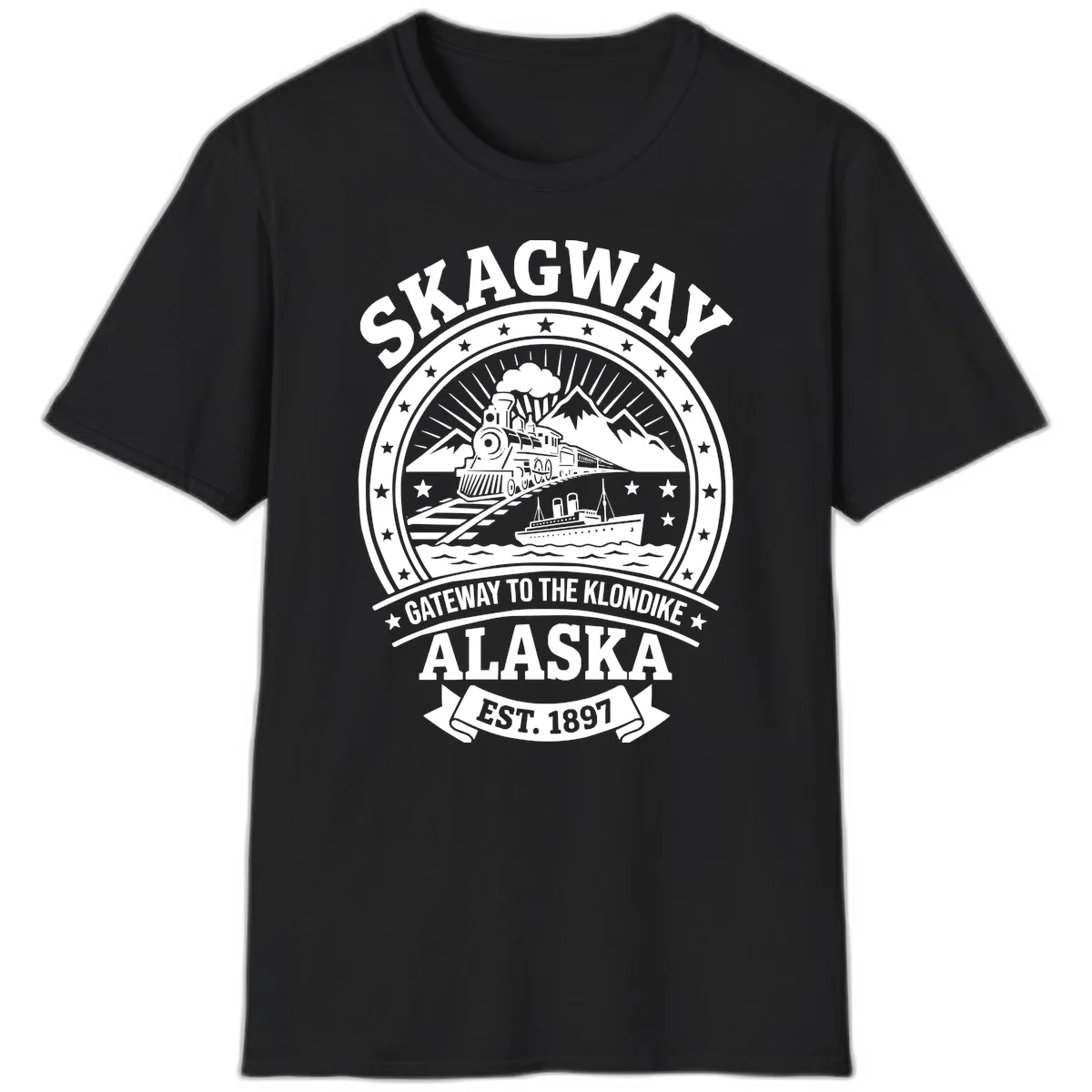 A20 Skagway Klondike Cruise Tshirt in Black