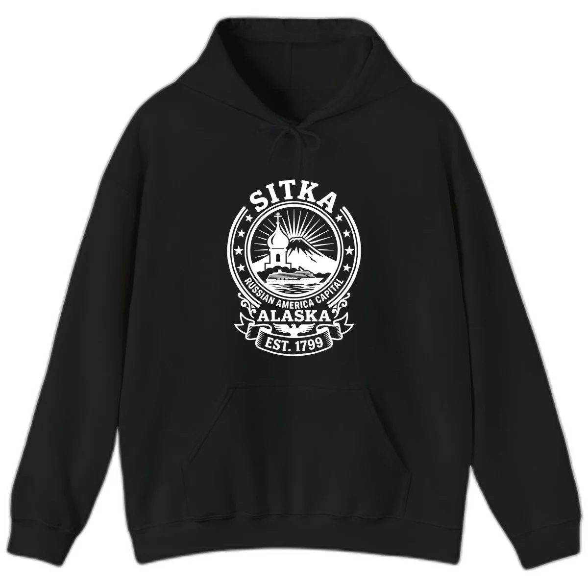 A21 Sitka Russian Cruise Hoodie in Black
