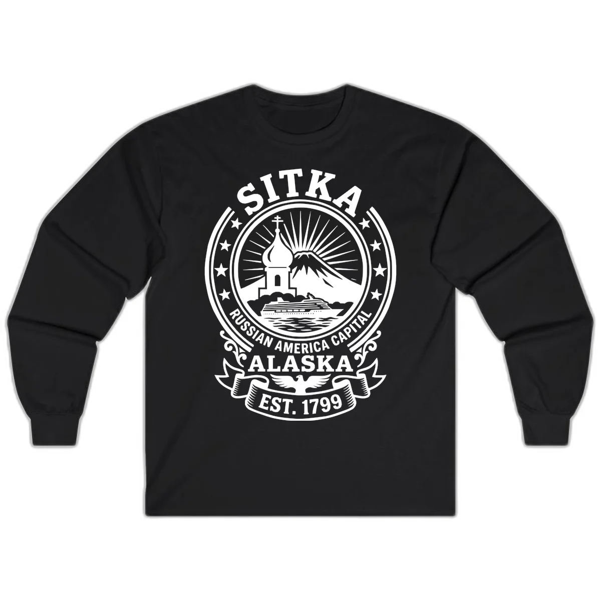 A21 Sitka Russian Cruise Long Sleeve in Black