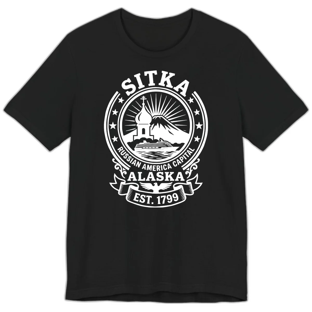 A21 Sitka Russian Cruise Premium Tee in Black