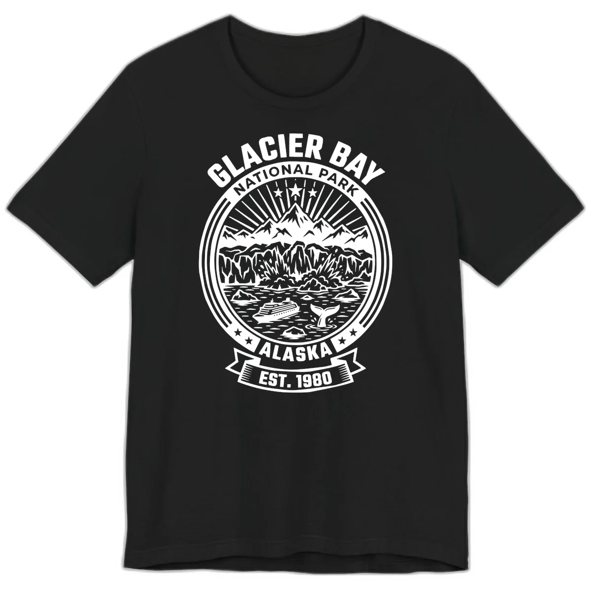 A22 Glacier Bay National Park Premium Tee in Black