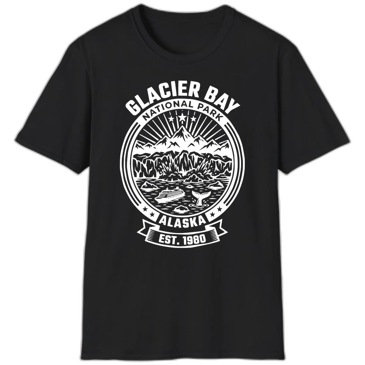 A22 Glacier Bay National Park Tshirt in Black