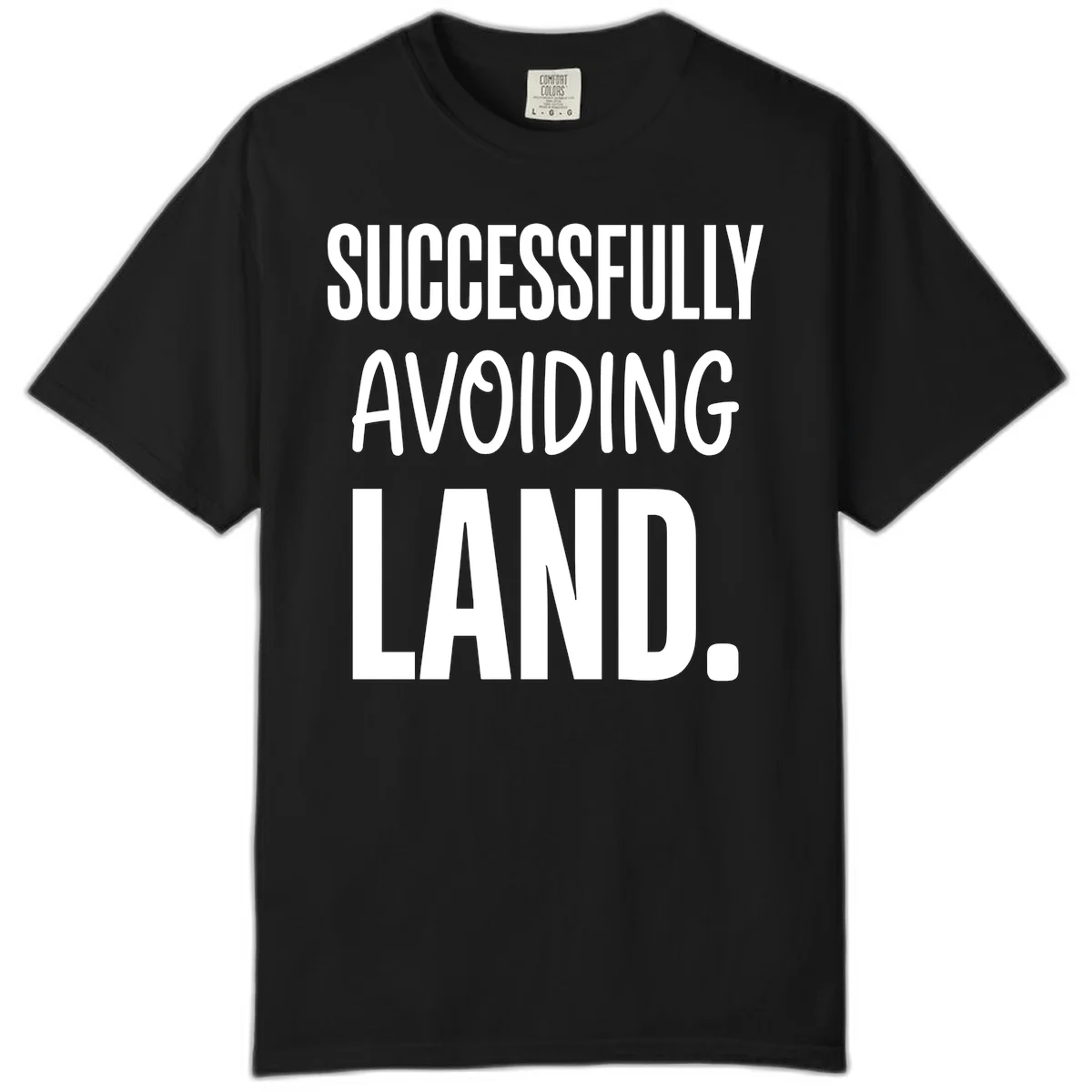 A23 Avoiding Land Cruise Comfort Color Tee in Black