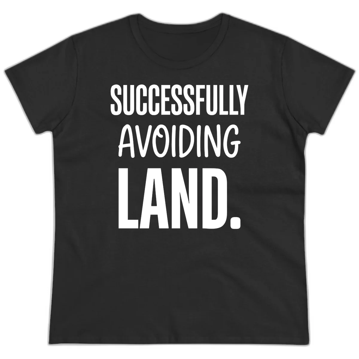 A23 Avoiding Land Cruise Ladies Tee in Black
