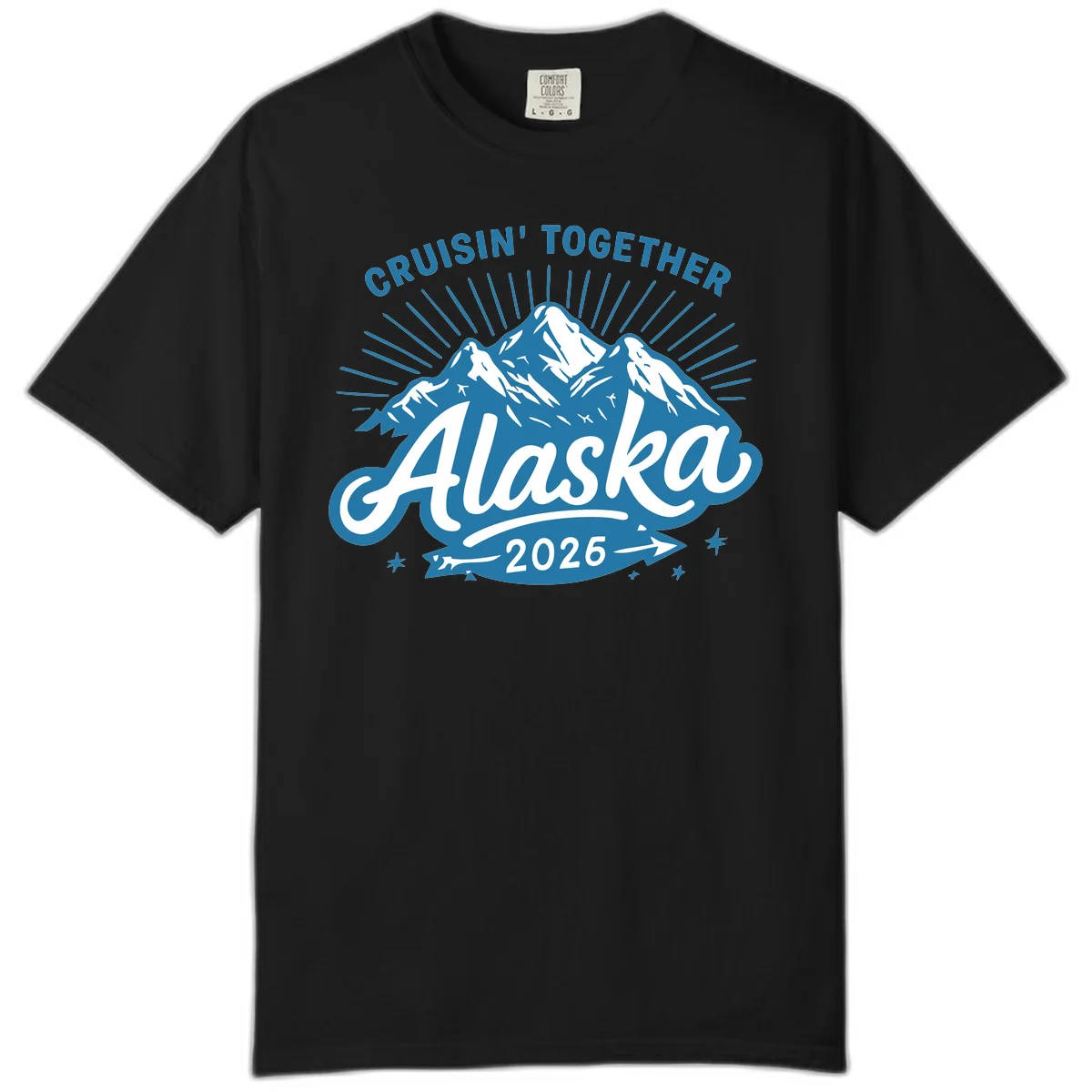 B03 Cruisin Together Alaska 2026 Comfort Color Tee in Black