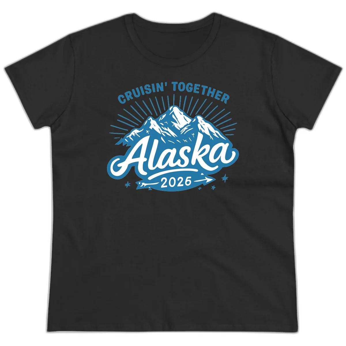 B03 Cruisin Together Alaska 2026 Ladies Tee in Black