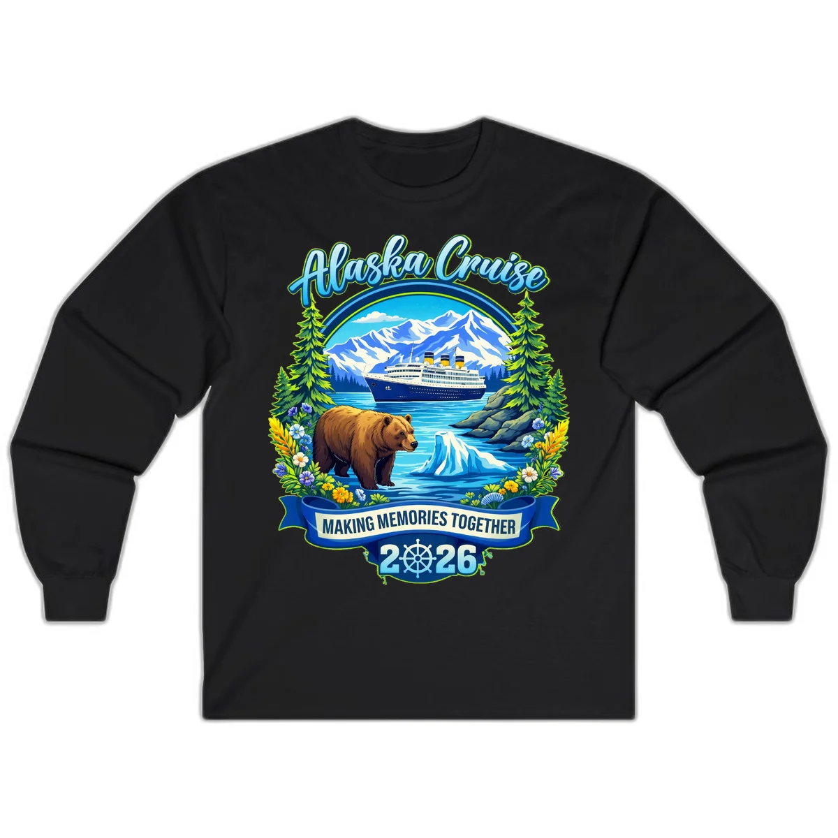 B04 Alaska Cruise Making Memories Long Sleeve in Black