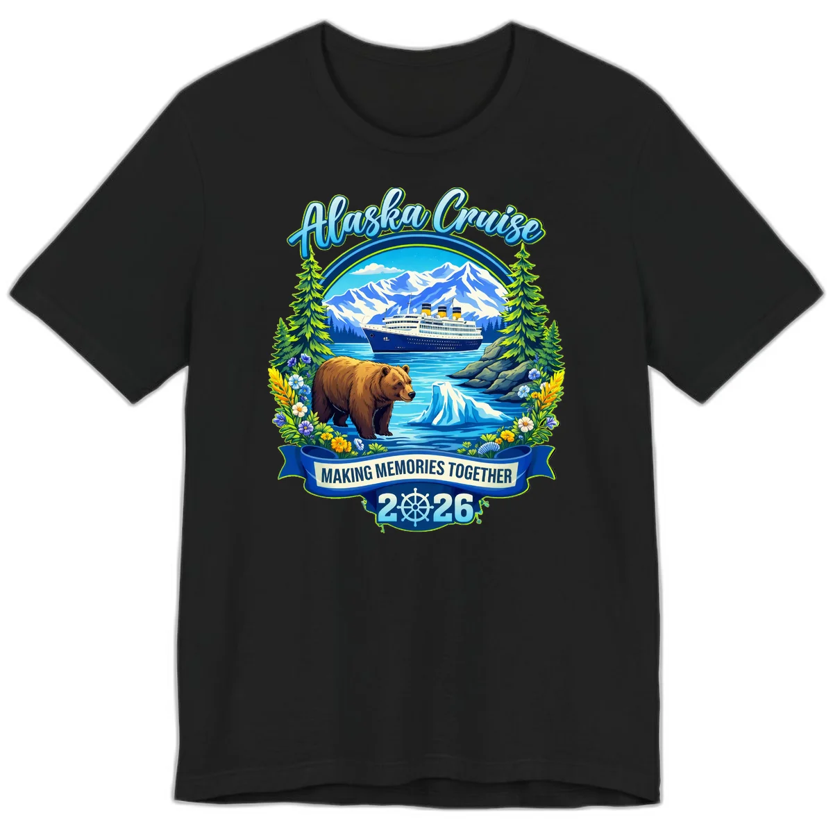 B04 Alaska Cruise Making Memories Premium Tee in Black