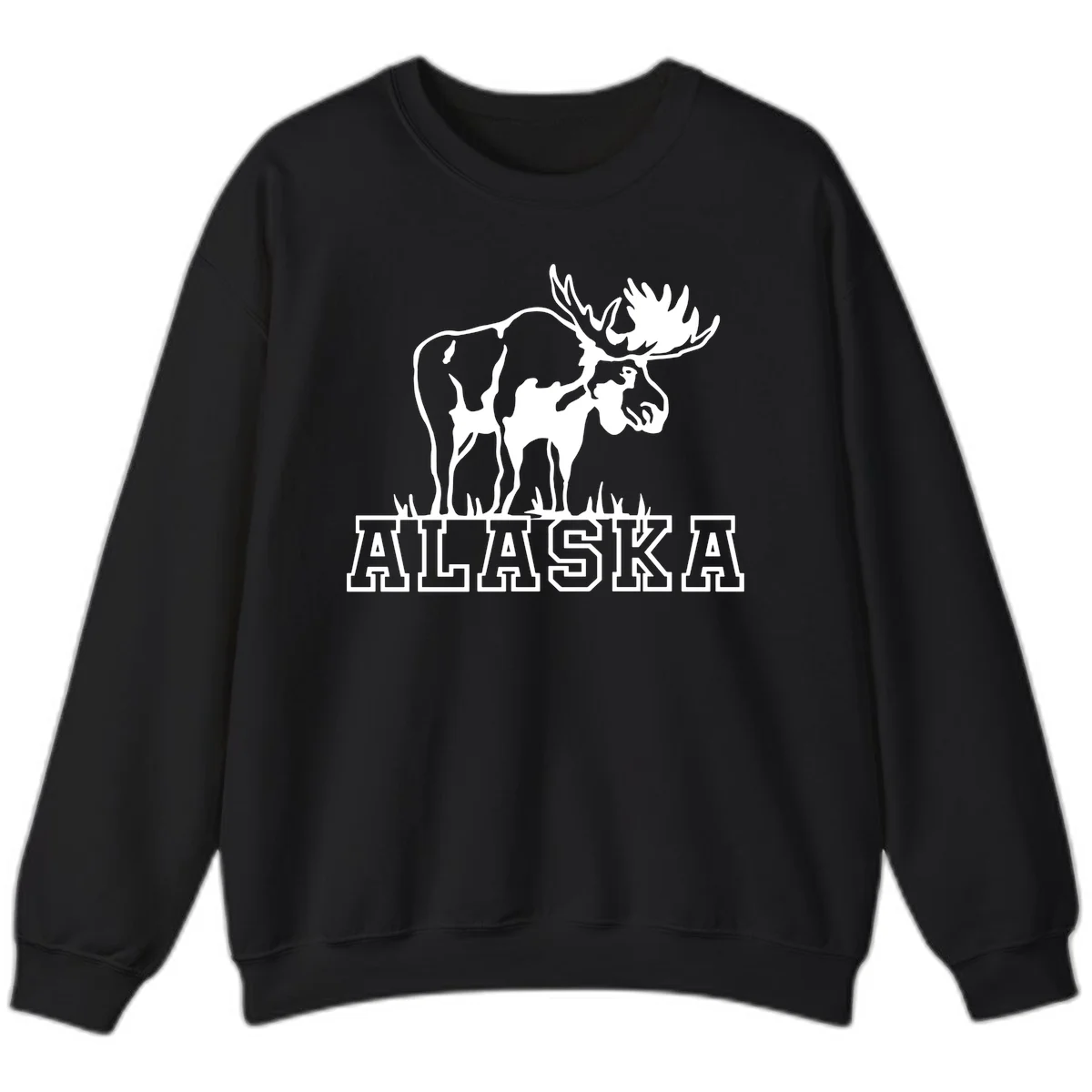 B05 Alaska Moose State Pride Sweatshirt in Black